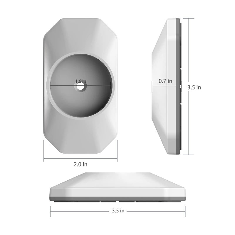ICERO - Baby Gate Wall Protector - Protect Walls & Doorways from Pet & Dog Gates - for Child Pressure Mounted Stair Safety Gate- 4 Pack, White - Image 2